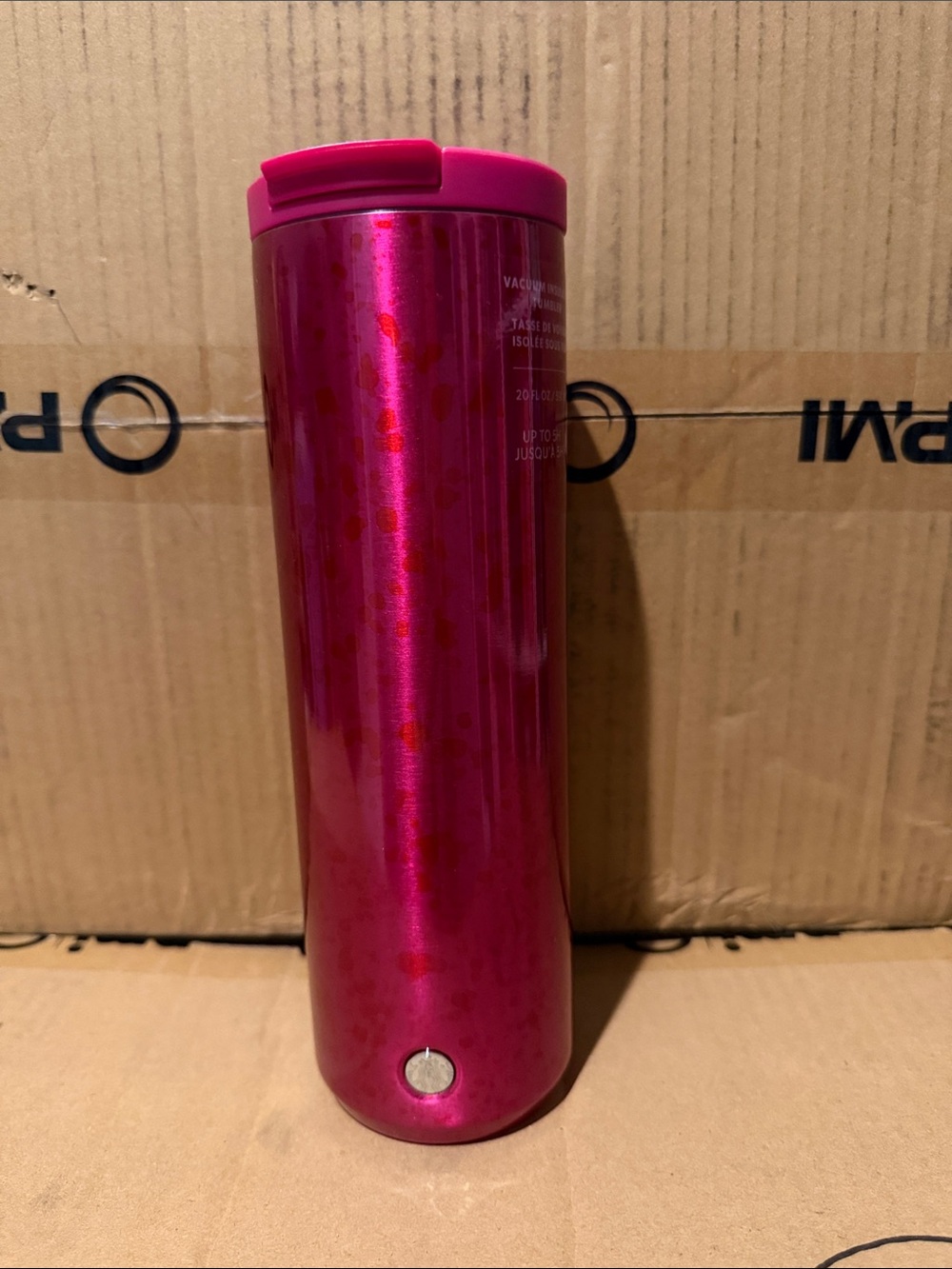 Starbucks Metallic Pink Travel Tumbler with Spill-Resistant Lid